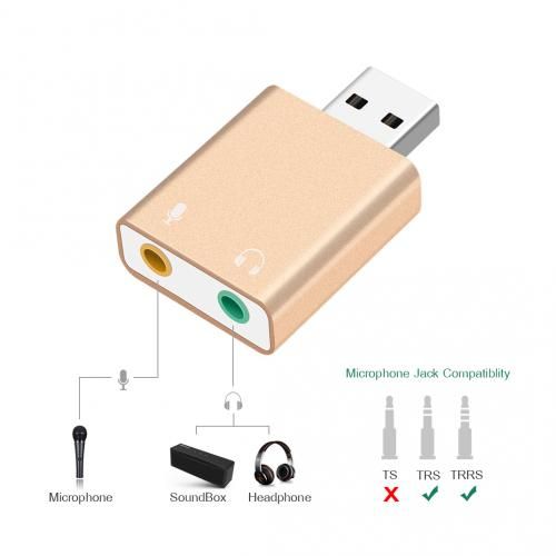 Carte son USB externe Mini convertisseur Audio pour ordinateur portable| Fiche Technique et Prix au Maroc