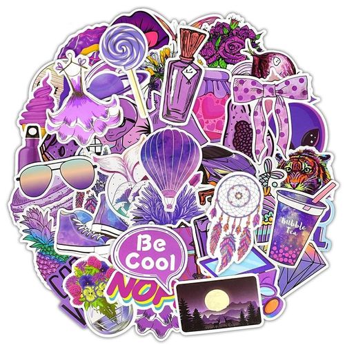 PURPEL PACK - 50 STICKERS| Fiche Technique et Prix au Maroc