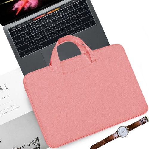 Sacoche 14.1/15.4 Housse imperméable Mac et PC Portable en Toile intérieur antichocs-ROSE| Fiche Technique et Prix au Maroc
