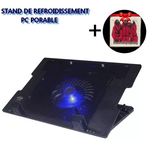 Support ventilateur pour pc portable 5 réglages + Sticker choose Offert| Fiche Technique et Prix au Maroc