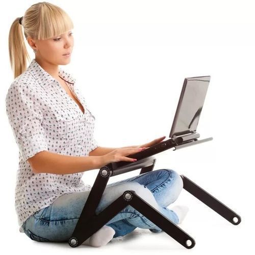 Table d’ordinateur portable  Pliable, Support Souris, Double Ventilateurs de refroidissement| Fiche Technique et Prix au Maroc
