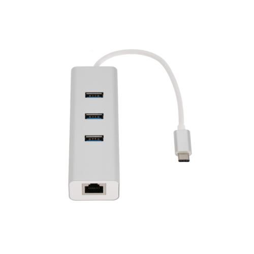 USB C HUB Gigabit Ethernet Rj45 Lan Adapter USB Type C to USB 3.0| Fiche Technique et Prix au Maroc