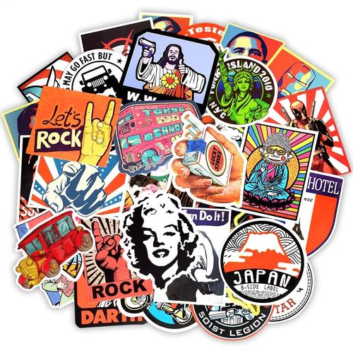 VINTAGE US PACK - 50 STICKERS| Fiche Technique et Prix au Maroc