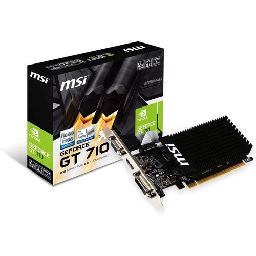 Msi Carte Graphique Nvidia GT 710 2GB GT710 954MHz 2048Mo DDR3 PCI Express 2GD3H LP| Fiche Technique et Prix au Maroc