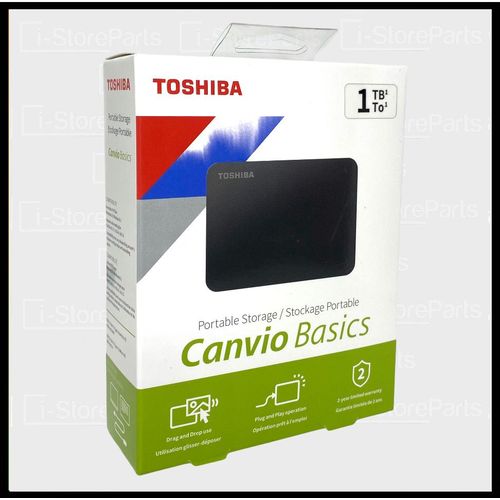 Toshiba HDD 1 TB CANVIO 3.0 NOIR| Fiche Technique et Prix au Maroc
