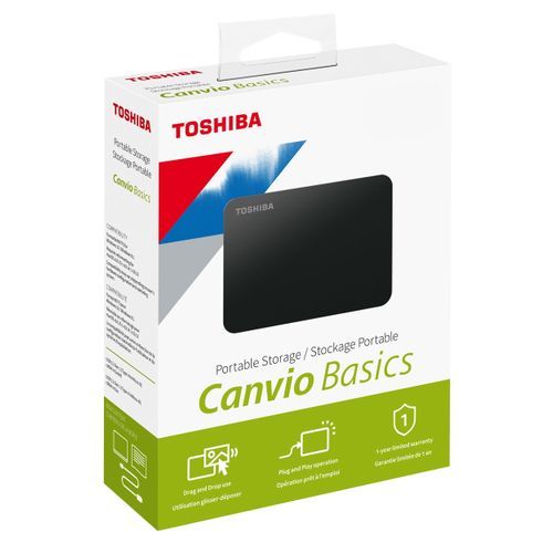 Toshiba HDD USB 3.0 CANVIO Basics 2TB Noir | Fiche Technique et Prix au Maroc