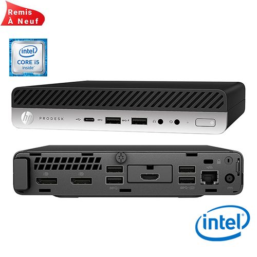 Hp Elitedesk 800 G3 Mini WiFi Core i5-6500T - 8Go DDR4 - 500Go HDD - Win 10 Pro (Remis à Neuf)| Fiche Technique et Prix au Maroc