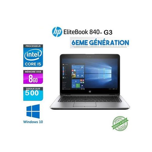 Hp PC PORTABLE EliteBook 840 G3 Core i5-6eme 8Go DDR4-500Go HDD -Remis a Neuf-| Fiche Technique et Prix au Maroc