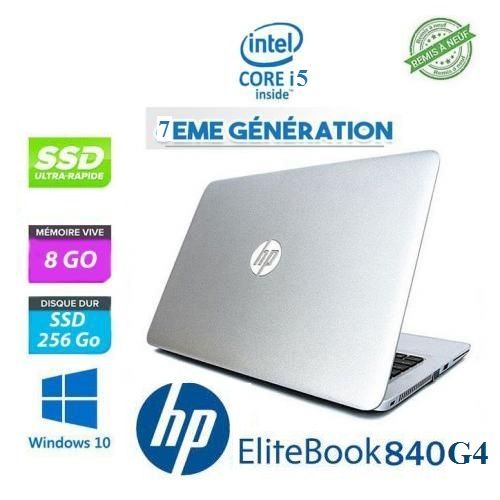 Hp Pc portable Elitebook 840 G4 i5-7éme -8Go-256Go SSD- 14“- Remis à Neuf| Fiche Technique et Prix au Maroc