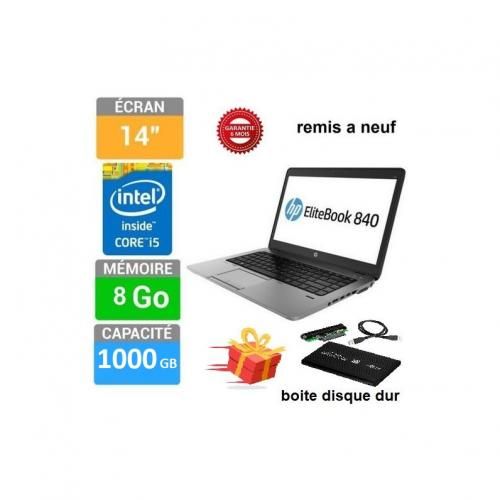Hp PC Portable HP EliteBook 840 G2 Core i5 8 RAM 1000GB 14“ remis a neuf| Fiche Technique et Prix au Maroc