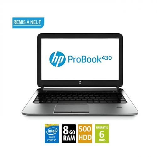 Hp Pc ProBook 430 G1 Core i5 4éme génération 8Go 500Go HDD 13.3″  -REMIS A NEUF| Fiche Technique et Prix au Maroc