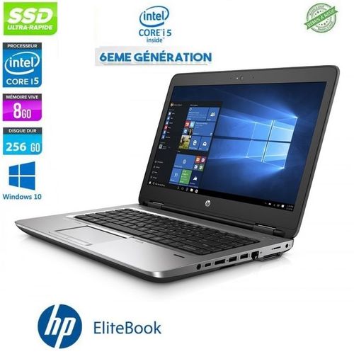 Hp ProBook 640 G2 CORE i5-6200U 8 Go RAM- SSD 256Go - remis a neuf| Fiche Technique et Prix au Maroc