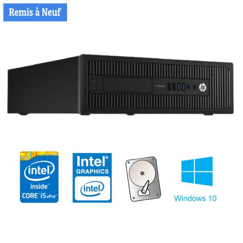 PC Reconditionné HP ProDesk 600 G1 SFF - Windows 11 Pro, I3, 8Go RAM, SSD 256Go