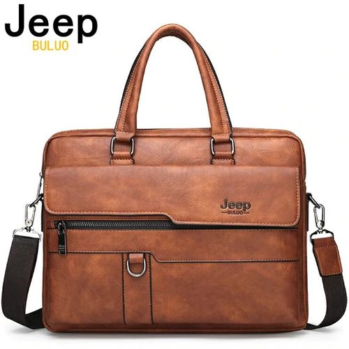 Jeep Buluo Sac en cuir Fashion porte documents et PC portable 14 pouces| Fiche Technique et Prix au Maroc