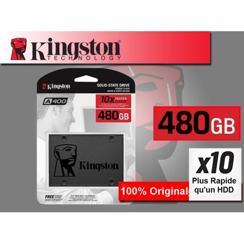 Kingston Original 480GB A400 SATA3 2.5“ Internal SSD - Replacement for Increase Performance Up to 550 MB/s| Fiche Technique et Prix au Maroc