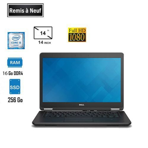 DELL Latutide E7470 Core i5-6300U ,16Go DDR4, 256 Go SSD (Remis à Neuf)| Fiche Technique et Prix au Maroc