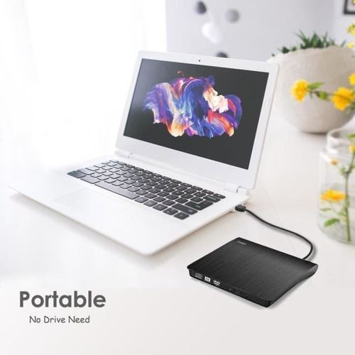 Generix Lecteur et Graveur CD DVD Externe Slim DVD-RW USB 3.0| Fiche Technique et Prix au Maroc