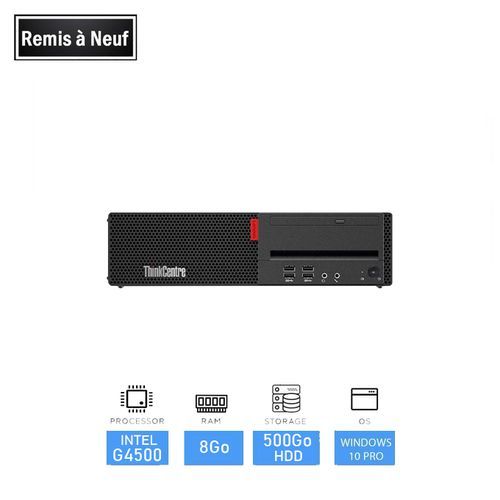 Lenovo ThinkCentre M710s Intel Pentium G4500 8Go DDR4 500Go HDD (Remis à Neuf )| Fiche Technique et Prix au Maroc