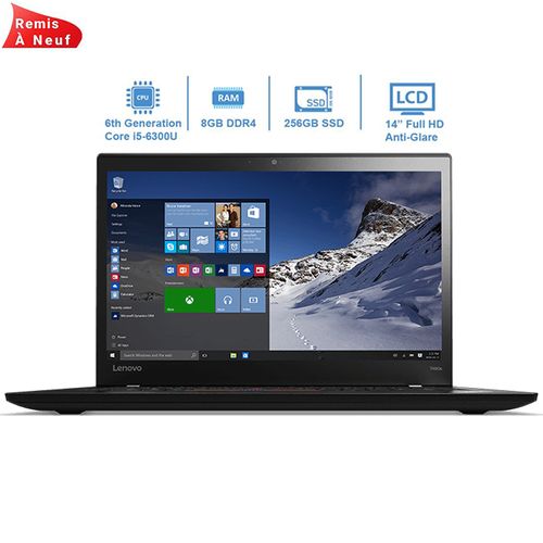 Lenovo Thinkpad T460s Ultrabook Core i5 - 6300U - 14“ - RAM  8Go , 256Go SSD ( Remis à Neuf )| Fiche Technique et Prix au Maroc
