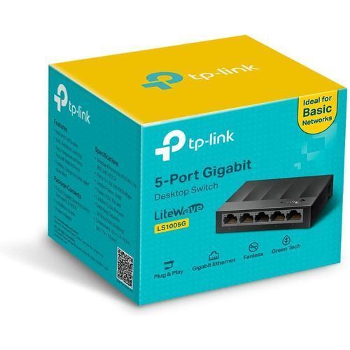 TP-Link LS1005G Switch Ethernet Gigabit 5 Ports 10/100/1000 Mbps Vitesse Jusqu’à 2000Mbps| Fiche Technique et Prix au Maroc