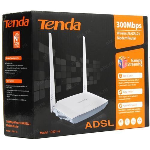 tenda Modem Routeur Wifi 300Mbps ADSL2+ Vitesse Rapide 802.11n - 2 Antennes| Fiche Technique et Prix au Maroc