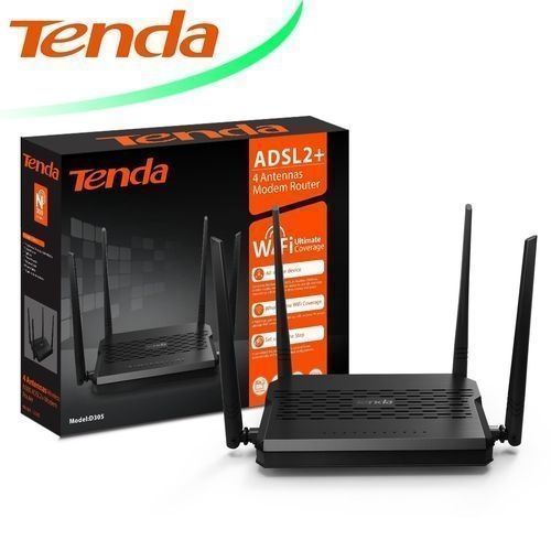 tenda Modem Routeur Wifi - ADSL2+, USB, 4 Antennes - Noir| Fiche Technique et Prix au Maroc