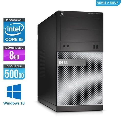 DELL Optiplex 3020 MT Core i5/4e Génération 3.20 Ghz 8Go DDR3 500Go SATA Remis à Neuf| Fiche Technique et Prix au Maroc