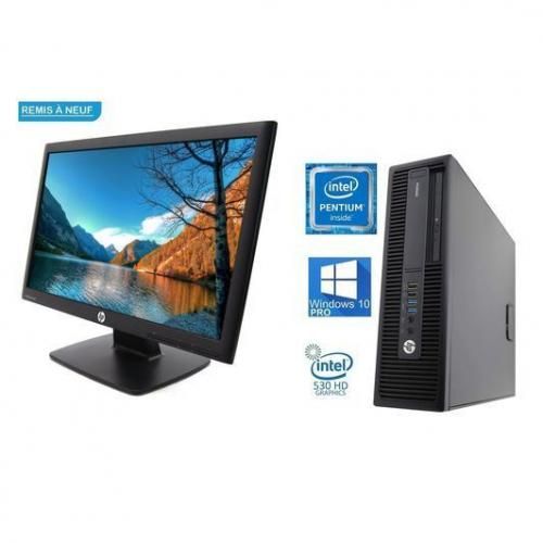 Hp Pc Complet 600 G2 SFF - 8Go RAM - 500Go HDD avec Écran  20“ - Remis à Neuf| Fiche Technique et Prix au Maroc