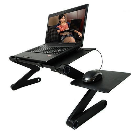Portable Réglable En Aluminium Ordinateur yzd  Portable Bureau Ergonomique TV Lit Ordinateur Portable Plateau PC Table Stand Notebook Table Bureau Stand Avec Tapis De Souris| Fiche Technique et Prix au Maroc
