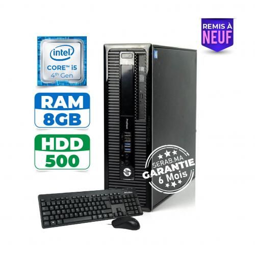 Hp ProDesk 600 G2 SFF- Pentium G4400 - RAM 8Go - 500Go SATA - Remis à neuf| Fiche Technique et Prix au Maroc