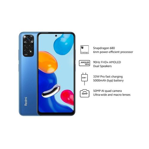 XIAOMI REDMI NOTE11 4GB 128GB -BLEU| Fiche Technique et Prix au Maroc