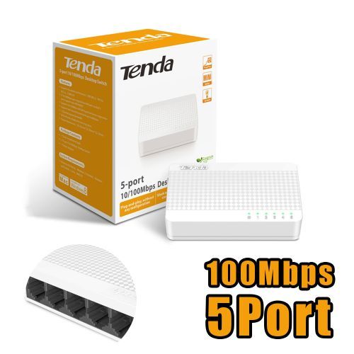 tenda S105 Switch 5 Ports Gigabit  10/100 mbps Ports RJ45, Hub RJ45, Auto MDI/MDIX| Fiche Technique et Prix au Maroc