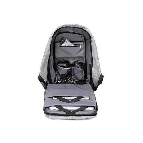 Sac à dos Anti-Vol - Port USB Pour PowerBank Multifonctions Gris| Fiche Technique et Prix au Maroc