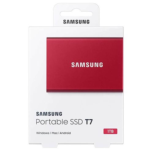 Samsung Disque dur Portable SSD T7 1TB Type -C - Rouge| Fiche Technique et Prix au Maroc