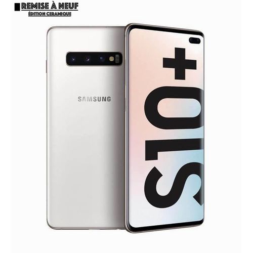 Samsung Galaxy S10 PLUS édition CERAMIC BLANC 512Go/8Go Ram - Remis à neuf| Fiche Technique et Prix au Maroc