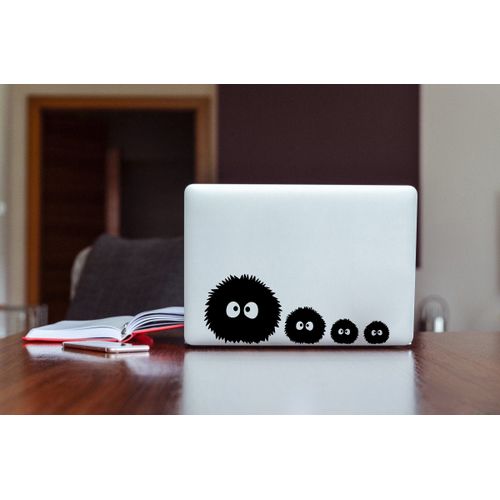 Stickers Sticker  TOTORO, Ghibli Laputa ordinateur portable autocollant Noir-SL047| Fiche Technique et Prix au Maroc
