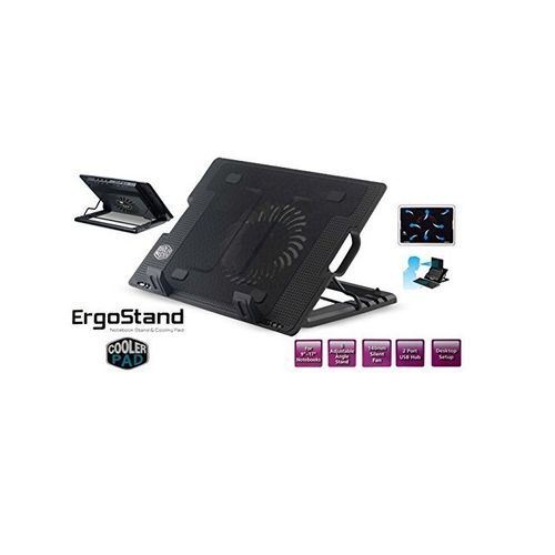 Ergostand Support Originale NotePaI 2USB à Cinq Niveaux base avec ventilateur portable refroidisseur 9“ a 17“ Pouce| Fiche Technique et Prix au Maroc