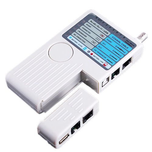 Testeur De Câble Réseau RJ45, RJ11, Câble Coaxial,USB - 4 en 1| Fiche Technique et Prix au Maroc