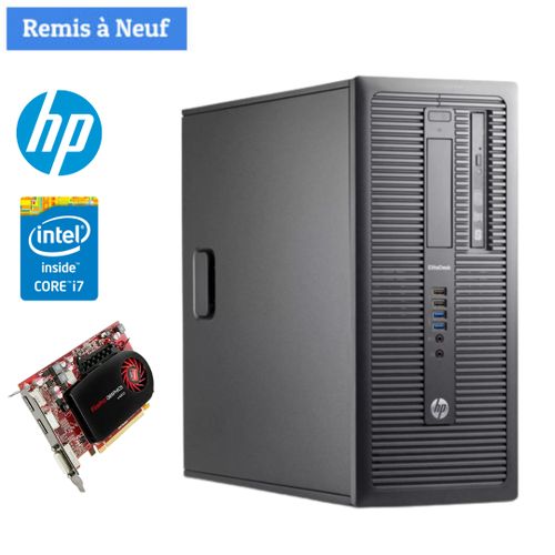 Hp Pc Gamer EliteDesk 800 G1 TWR i7-4790s 8GB 256GB SSD- AMD V4900 - Remis à Neuf| Fiche Technique et Prix au Maroc