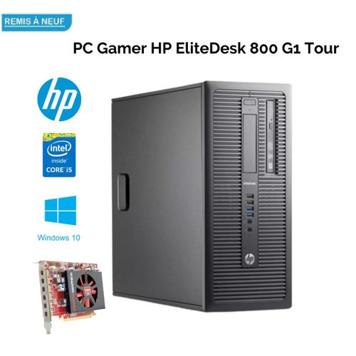 Hp PC GAMER EliteDesk 800 i5-4690 8GB 128GB SSD FirePro W600 GDDR5  - Remis à Neuf| Fiche Technique et Prix au Maroc