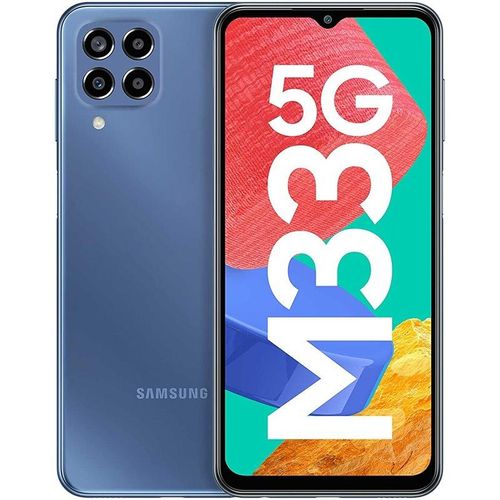 Samsung Galaxy M33 - 6.6“ - 5G - 6GB RAM+128GB ROM -Dual Sim - 50Mpx - Blue| Fiche Technique et Prix au Maroc