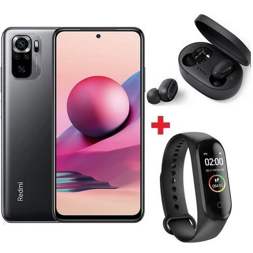 XIAOMI Redmi Note 10S 6,43“ (6Go, 128Go) - 64MP - Android 11 - Gris + Band + Écouteur| Fiche Technique et Prix au Maroc