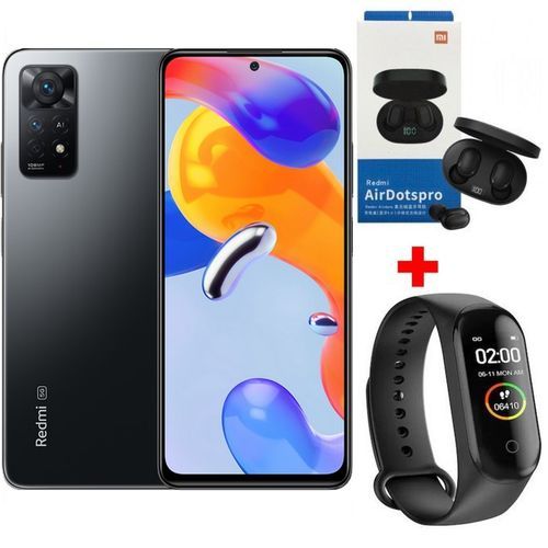 XIAOMI Redmi Note 11 Pro - FHD+ de 6,67’’(6Go, 128Go) - 108MP- Gris - Band + Écouteur| Fiche Technique et Prix au Maroc