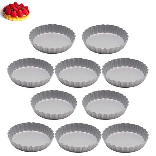 10 X Moule à Tartelette  Moule à Quiche Réutilisable  Moule à Tarte 10 Pièces
 Fiche Technique et Prix au Maroc