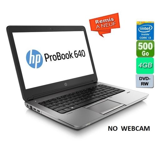 Hp PC Portable HP Probook 640 G1 Core i3 4eme 500Gb 4 GB RAM 14" remis a neuf
 Fiche Technique et Prix au Maroc