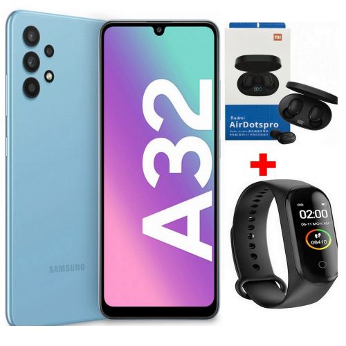 Samsung Galaxy A32 ( 6 GB + 128 GB ) - 64 MP - 6.4"- 5,000mAh - Bleu + Kit + Montre
 Fiche Technique et Prix au Maroc
