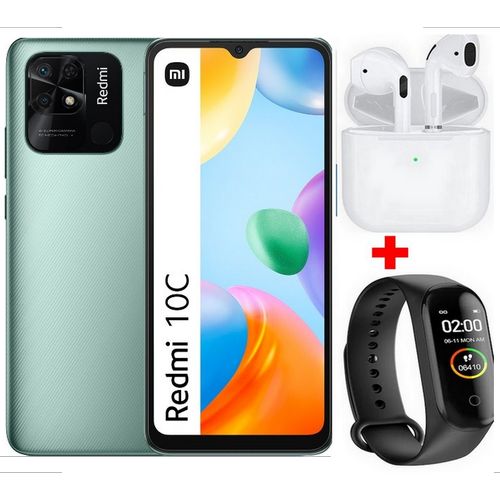 XIAOMI Redmi 10C (4GB -128GB) Snapdragon 680 -5000 mAh-50 MP- NFC-Vert+Kit+ Band
 Fiche Technique et Prix au Maroc