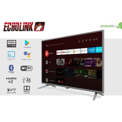 Echolink Smart TV 40" Android officielle FHD - Bluetooth - Récepteur Intégré - HDR - DOLBY VISION
 Fiche Technique et Prix au Maroc