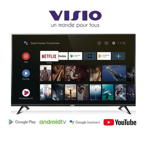 Visio SMART TV 32'' ANDROID + Récepteur Intégré +TNT + USB + HDMI + CAST Mirorring
 Fiche Technique et Prix au Maroc