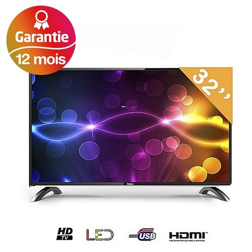 Haier 32" LED TV - LE32B9000T - Noir
 Fiche Technique et Prix au Maroc